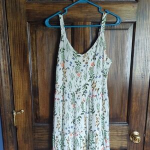 Cynthia Rowley Cream Maxi Sundress Sleeveless Scoop Neck